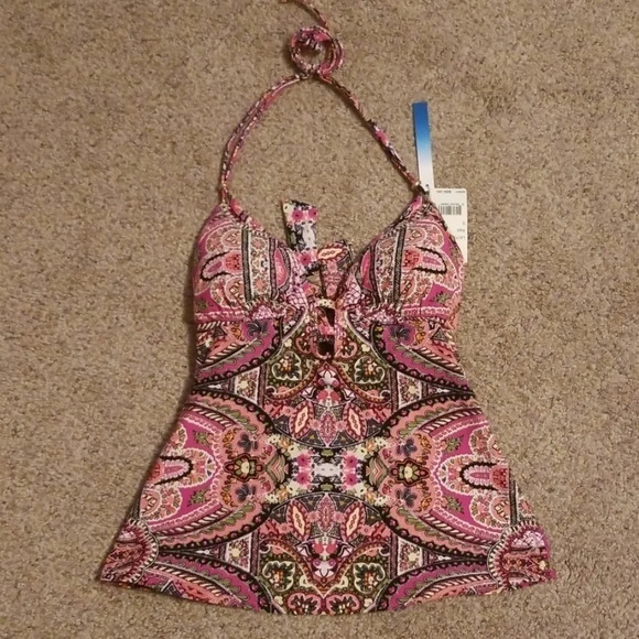 NWT Lucky Brand Tapestry Tankini Top S - Picture 4 of 7